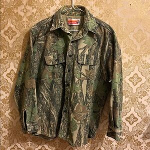Vintage Camouflage Men's Shirt Jacket